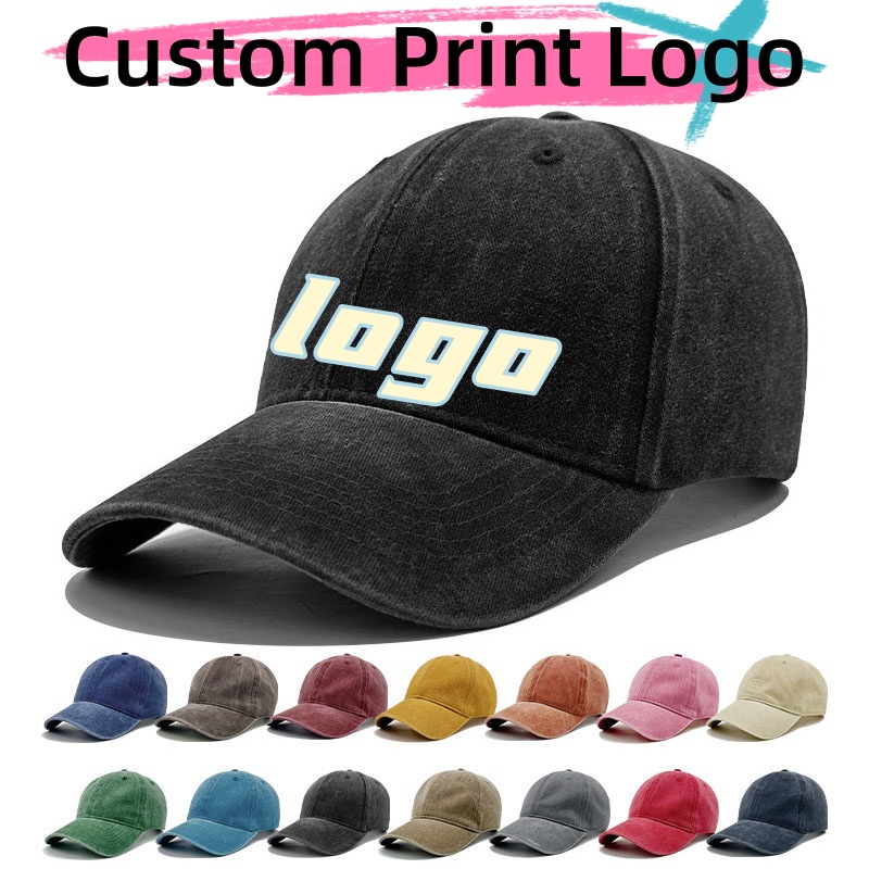 Streetwear Brand Hats - Angepasst Gedruckt Logo Vintage Distressed Washed