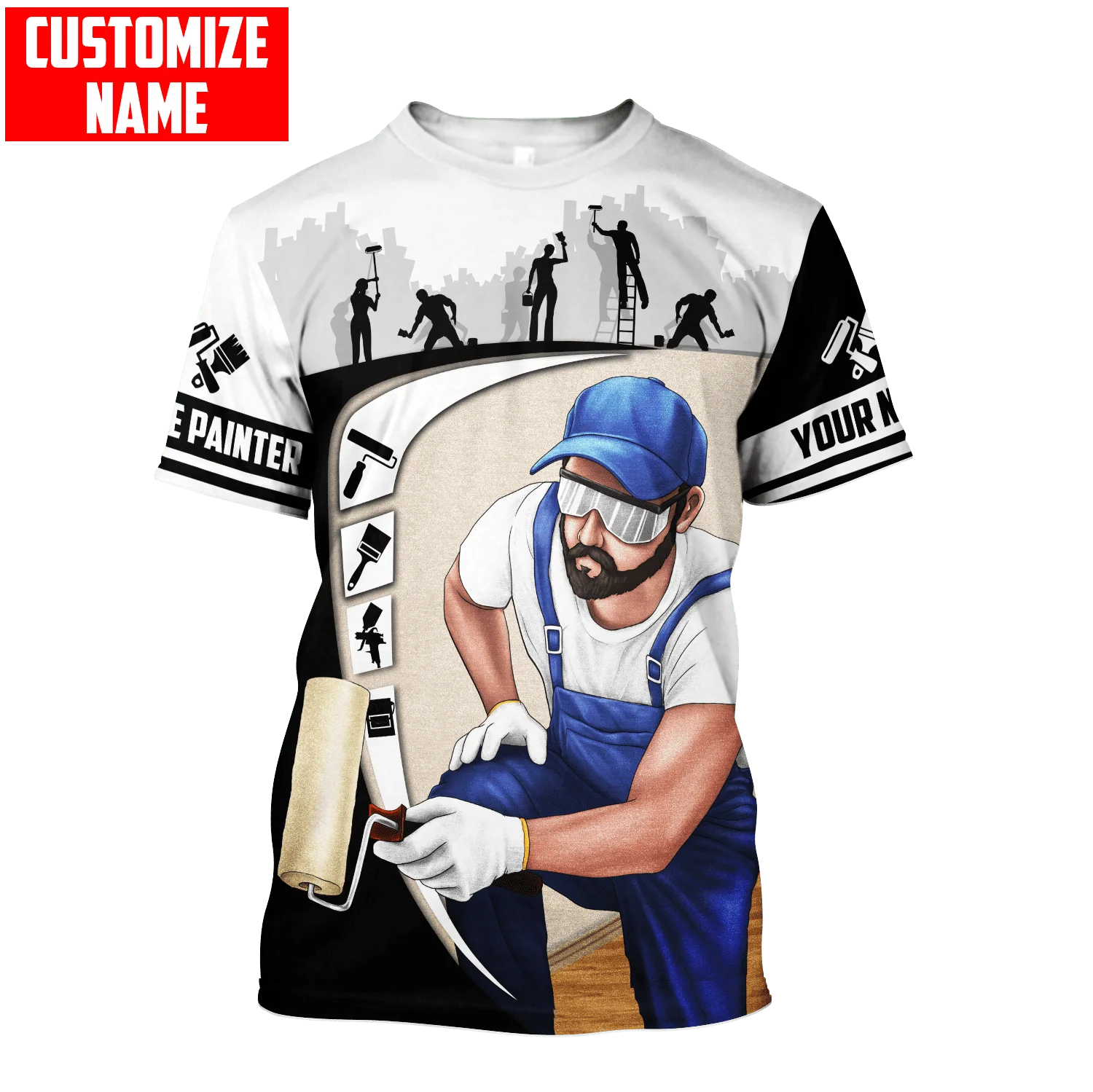 Streetwear Brand T Shirt - Personalisierte Name Maler 3D All Over