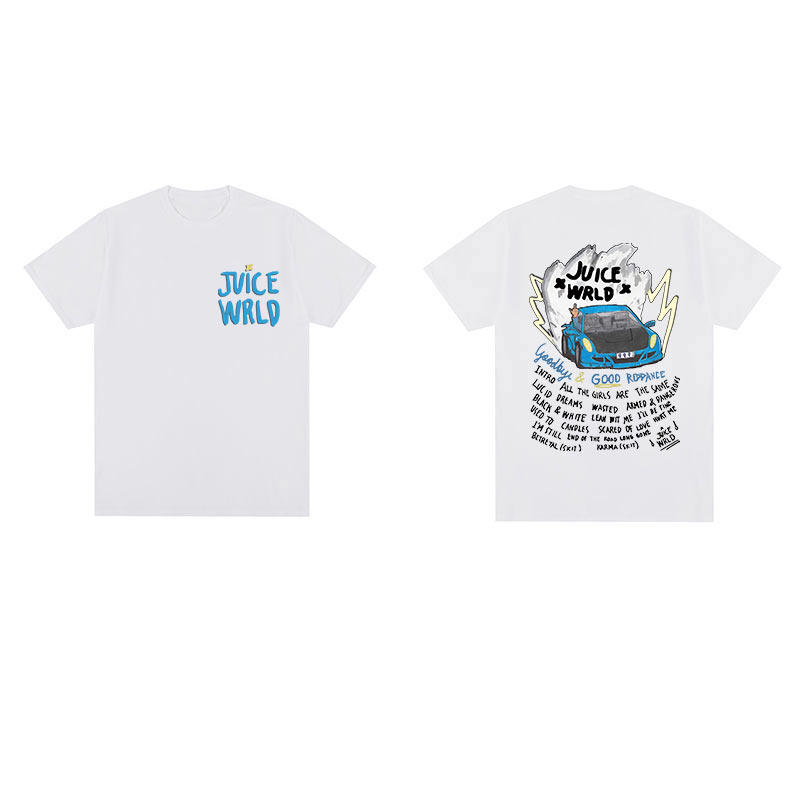 Streetwear Brand T Shirt - Sommer Baumwoll-Schweißabsorbierendes Kurzarm-T-Shirt Hip-Hop Sportwagen-Schriftzug Hip-Hop