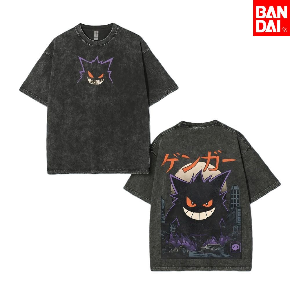 Streetwear Brand T Shirt - Pokemon Gastly Haunter Gengar T-Shirt Herren