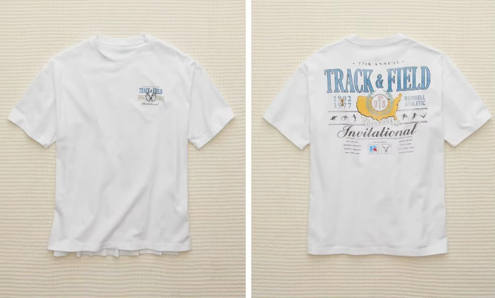 Weißes Retro-College-Style Log – Streetwear Brand With A Logo Bewertung und Preis
