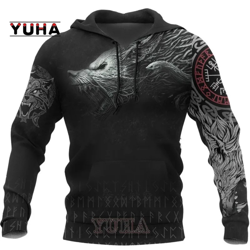 Wolf-Print Hoodies für Männer  – Streetwear Brand Tracksuit Bewertung und Preis